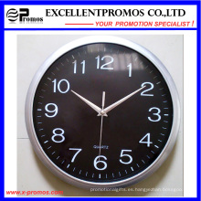 Plata de marco Logo de impresión de plástico redondo reloj de pared (Item12)
